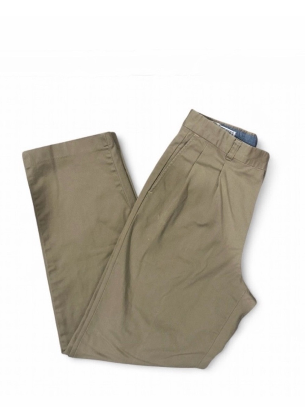 Vintage Pleated-Front Men’s Khaki Pants Size W32 x L32